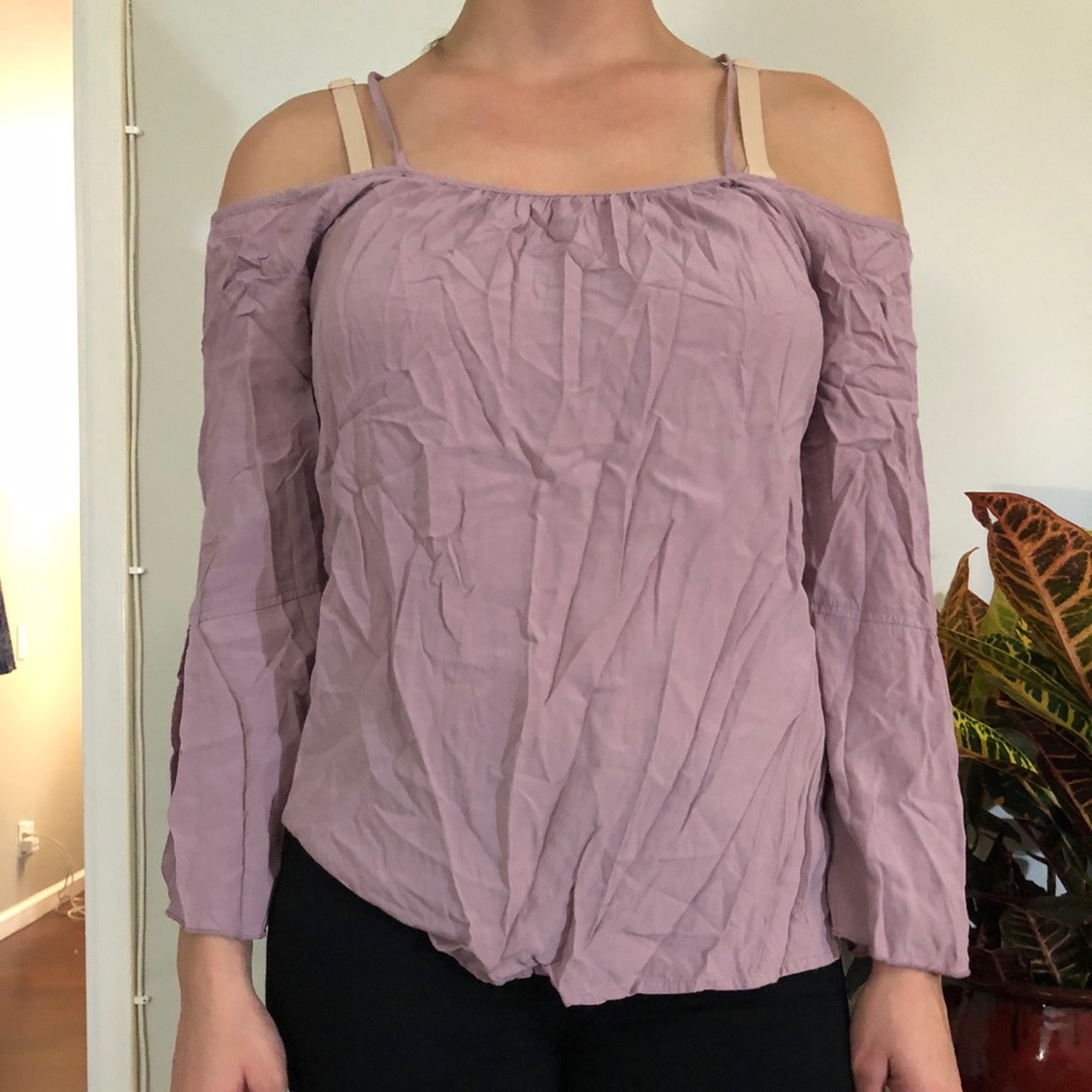 Off the shoulder purple top